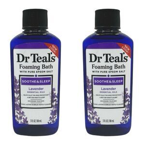 Dr. Teal’s Foaming Bath Lavender - 2 Travel Size Bottles - 3 fl oz / 88 ml x 2